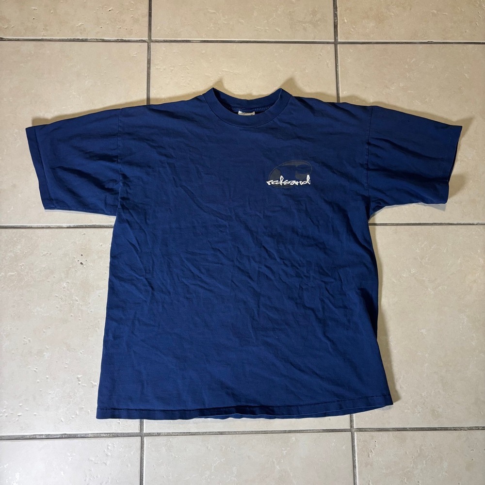 Vintage Redsand Surf T-Shirt Mens XL Navy Blue Graphic Logo Made in USA 90s Tee